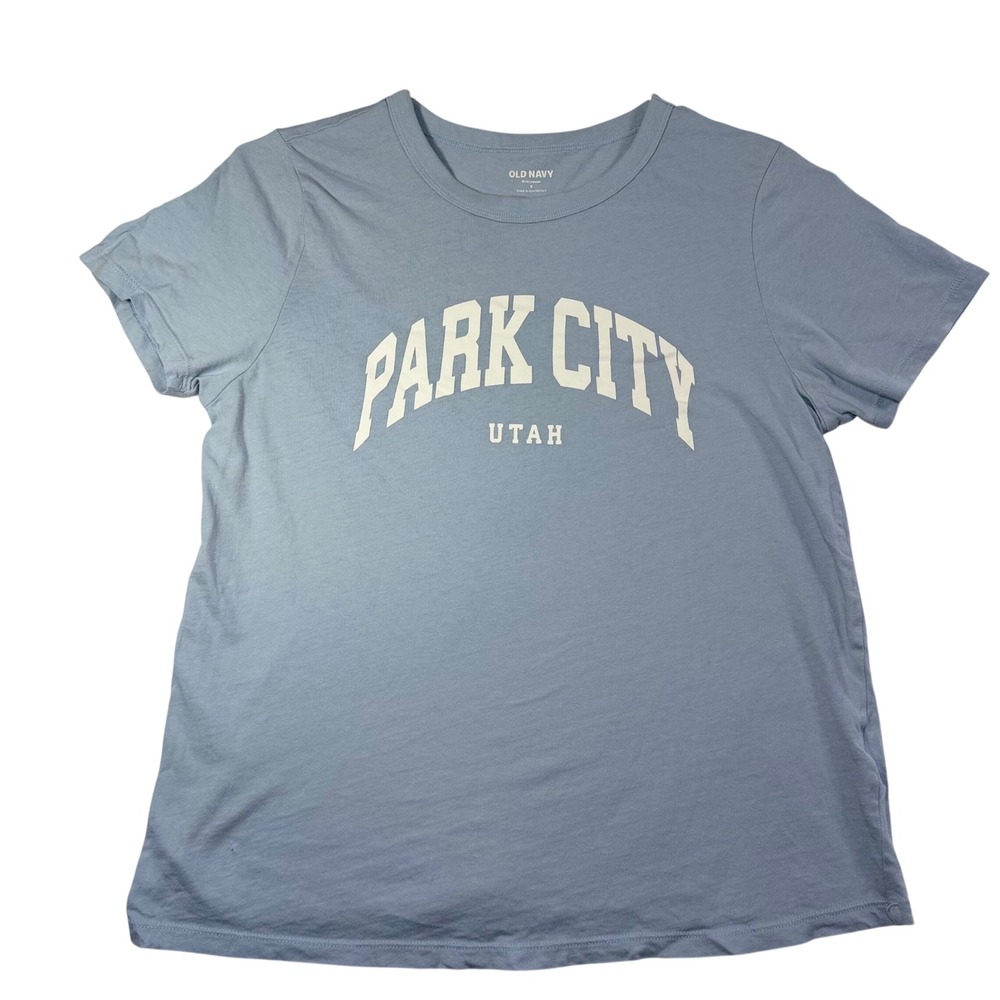 Old Navy Park City Utah Graphic T-Shirt Blue Cotton‎ Crew Neck Short Sleeve S